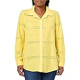 MULTIPLES Womens Roll Tab Cuffed Long Sleeve Button Front Shirt