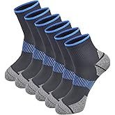 Mens and Womens Anti Odor Blister Resistant Seamless Thin Compression Quarter Crew Athletic Cycling Socks