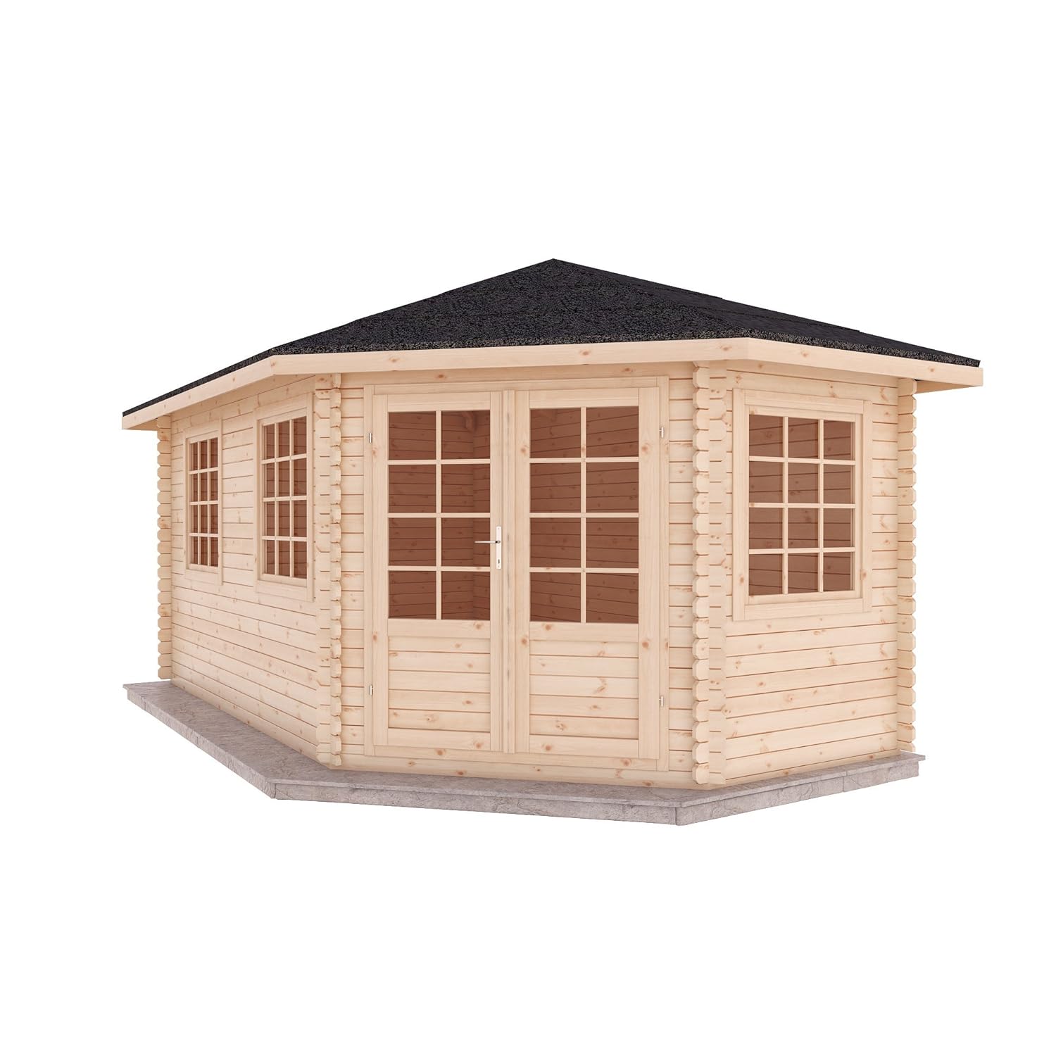 Waltons Est 1878 Garden Log Cabin Home Office Corner Timber