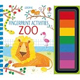 Fingerprint Activities Zoo: An Usborne Painting Book About Animals with Rainbow Inkpad for Kids (Ages 6-9)