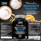 Nu U Nutrition Glucosamine Chondroitin High Strength 180 Caps UK Made view 8