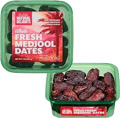 Natural Delights Fresh Medjool Dates (1 lb.) | Great Snacks for Adults and Kids | Non-GMO Verified | Superfood | No Sugar Add
