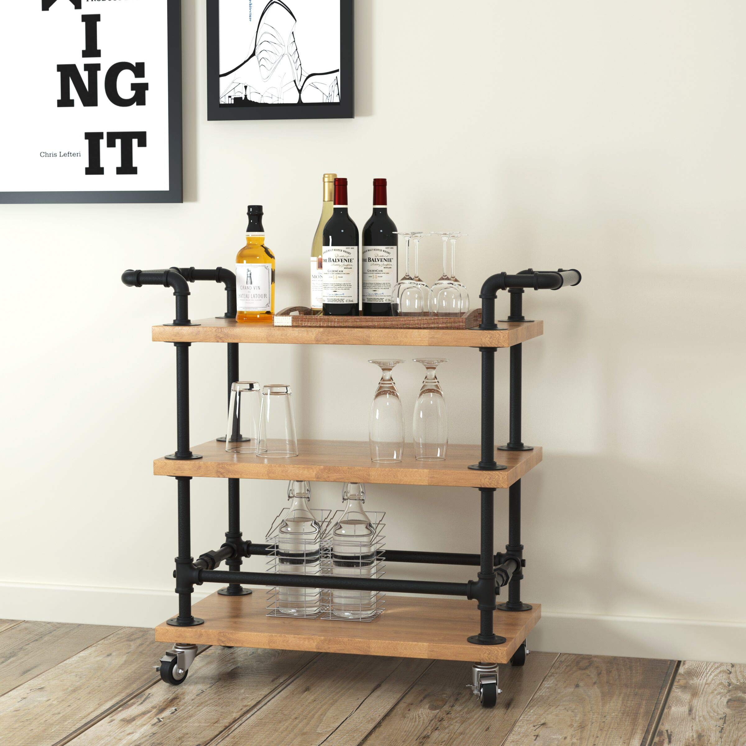 Buy WGX Design For You Industrial 3 Tiers Rolling Carts Serving Carts