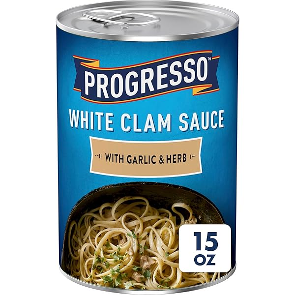 PROGRESSO WHITE CLAM SAUCE WITH GARLIC & HERB,...