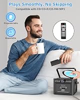 GREADIO Portable CD Player Boombox Bluetooth FM 5000mAh Battery view 4