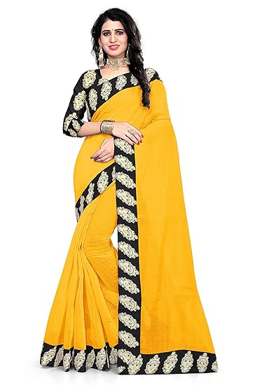 Winza Designer Womens Silk Saree with Blouse (DEVI BORDERB)
