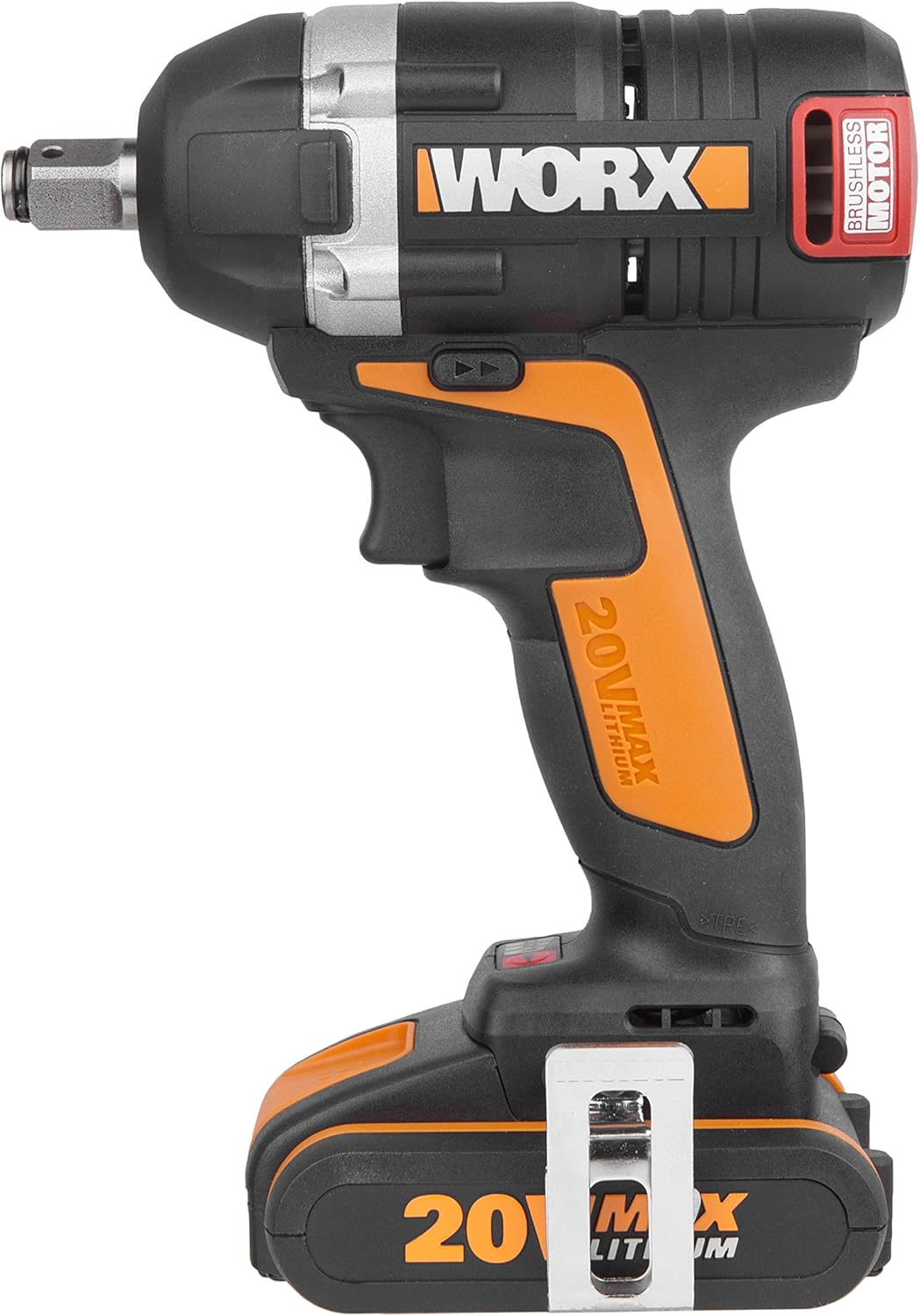WORX WX279 18V (20V MAX) Cordless Brushless Impact Wrench with 2 x 2