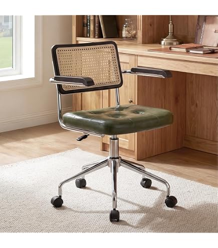 Amazon.com: Computer Chair, Japanese Rattan Computer Chair Retro