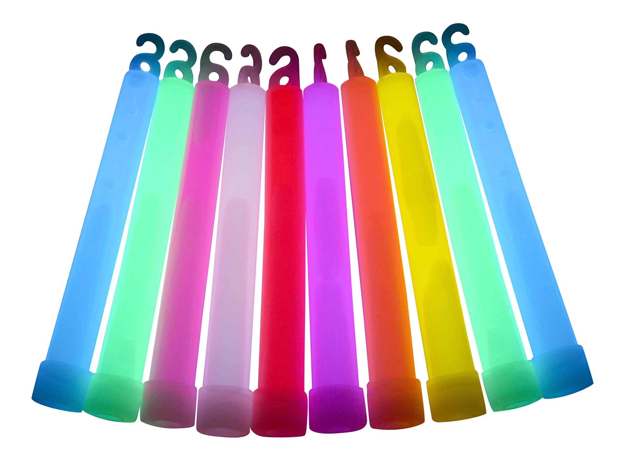 6 inch Premium (15mm) Glow Sticks (Individually Wrapped) (25 Pack, Mixed)