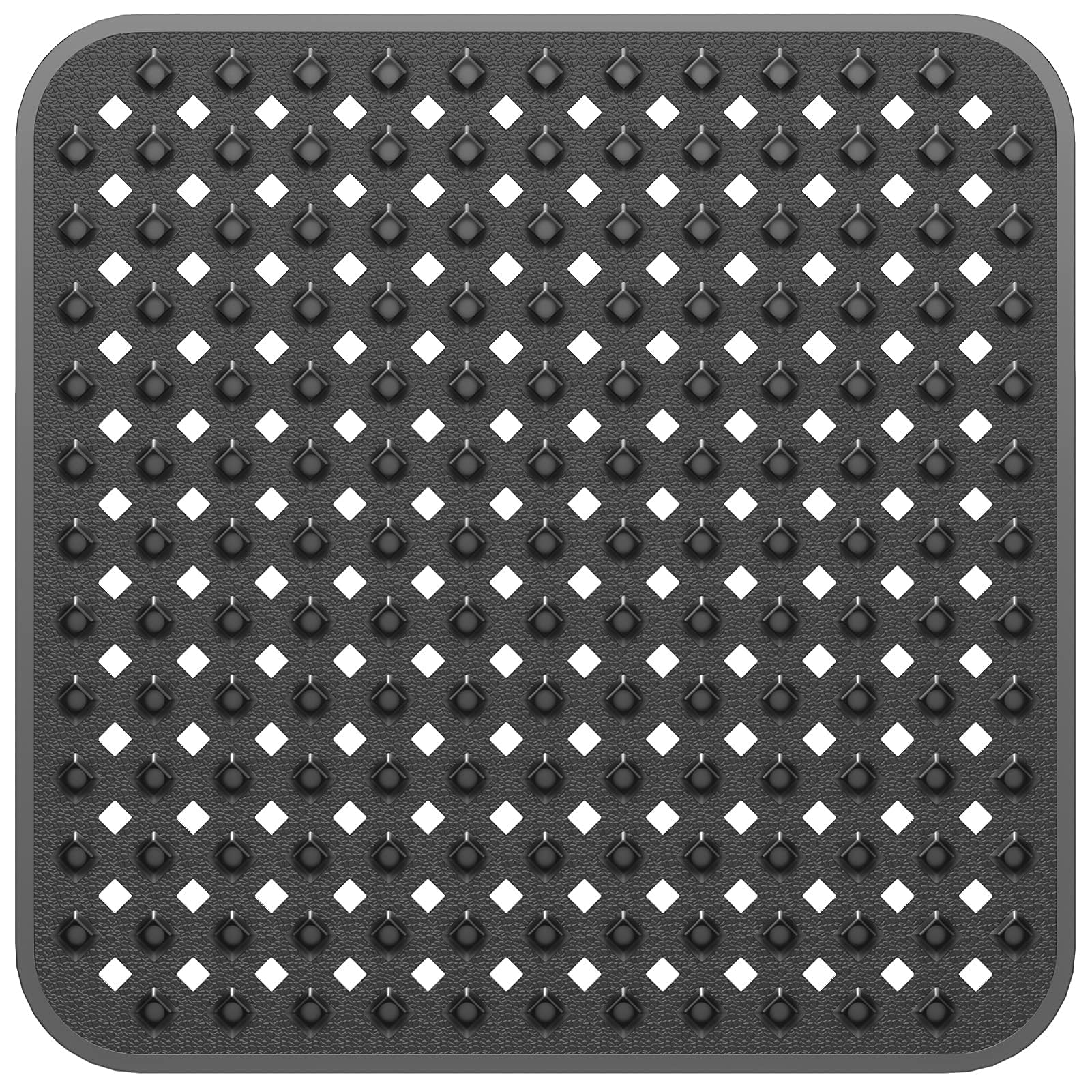 XIYUNTE Square Shower Mat Non Slip Anti Mould - 53 x 53cm Non Slip Shower Mats for Inside Shower, Anti Slip Shower Mat for Elderly, Shower Tray Mat with Suction Cups & Drain Holes, Machine Washable