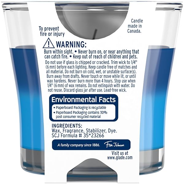 GLADE 2-IN-1 CANDLE AIR FRESHENER, MOONLIT WALK & WANDERING STREAM, 3.4 OZ