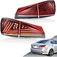 VLAND Led Tail lights Compatible with Base Sedan Lexus IS250 IS300 2006-2012 (Not for IS250C/IS350C 2-Door Models) w/Animation DRL w/Sequential Turn Signal, Red Lens, Driver & Passenger Sides