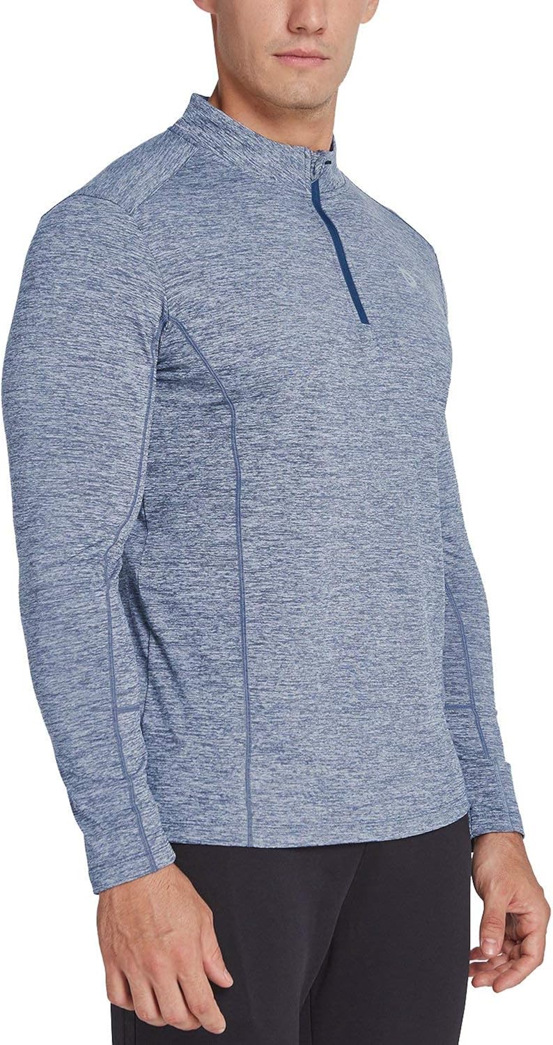 BALEAF Men's 1/4 Zip Pullover Running Shirts Long Sleeved Tops Side/Back Pocketed: Clothing