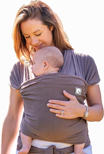 trekki Pocket Wrap Baby Carrier with Front Pocket Cotton Sling 0-35lbs