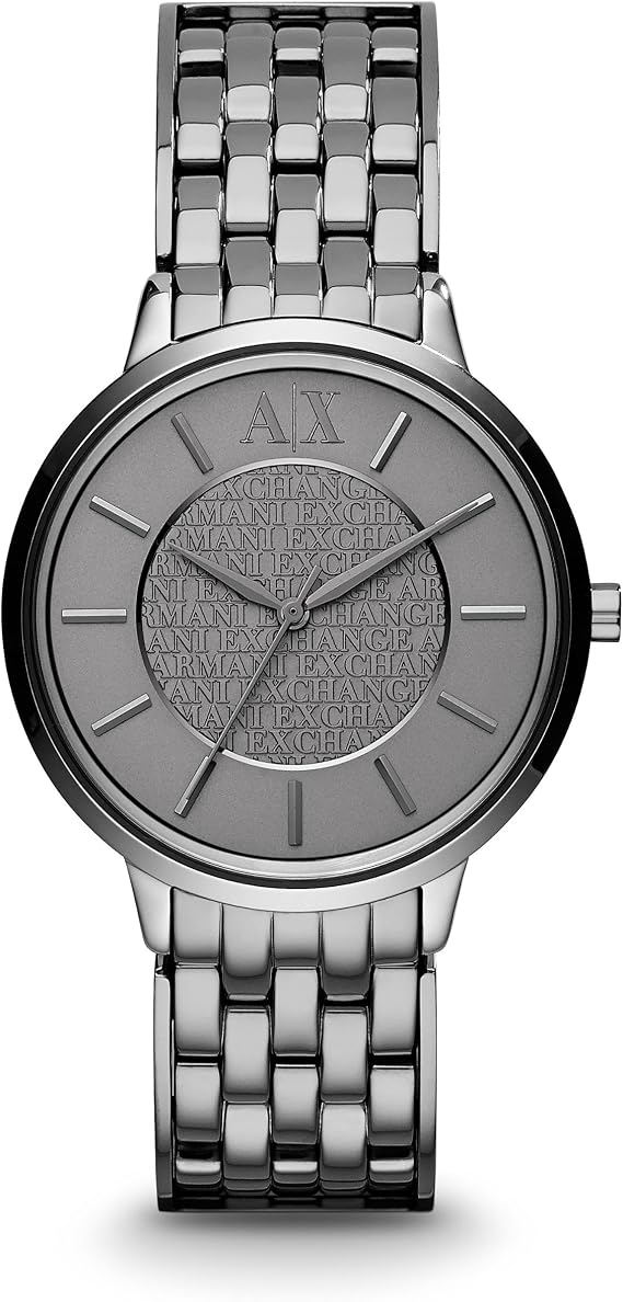 armani exchange gunmetal watch