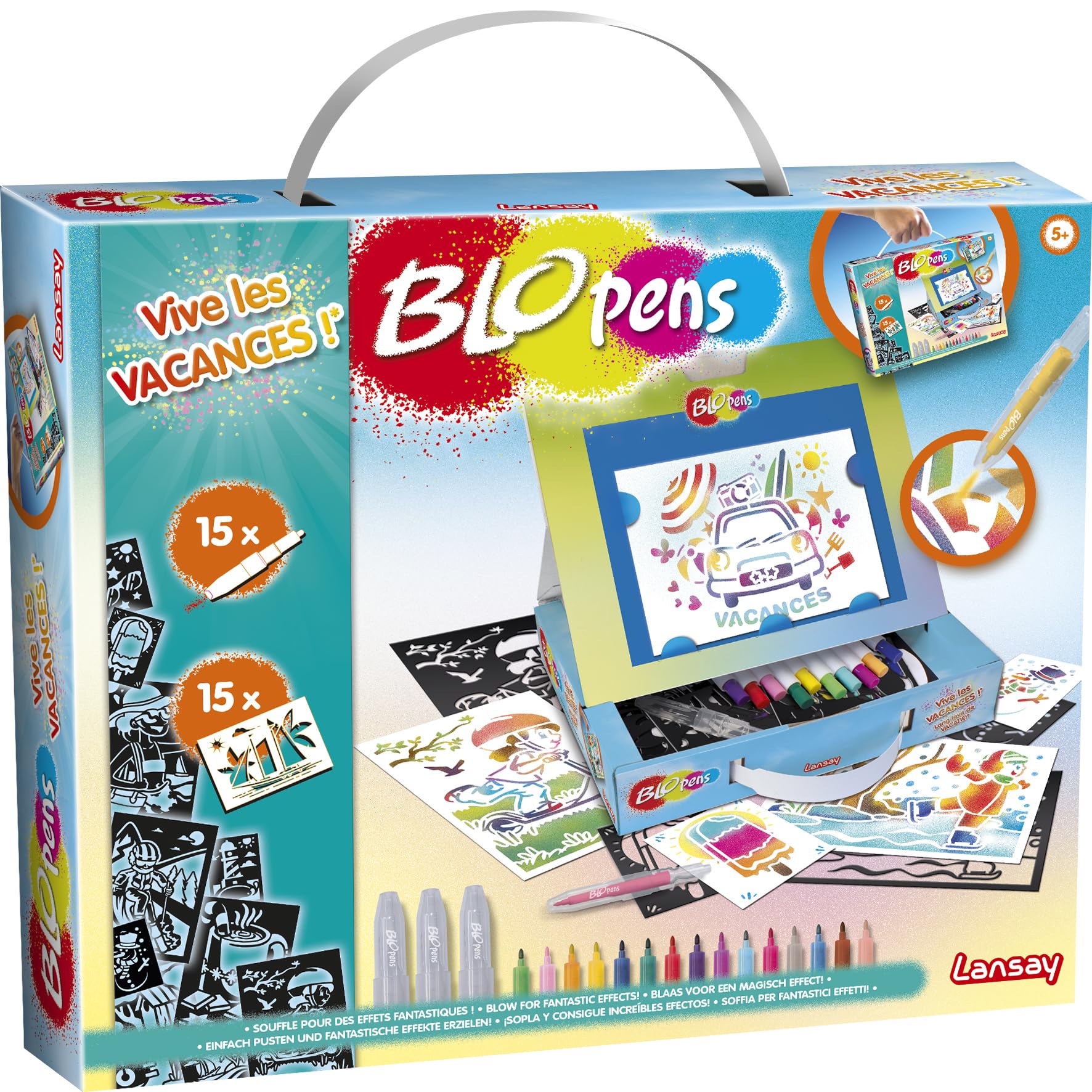 Lansay Blopens - Promo Suitcase - Vive Les Vacances! - Drawings and Coloring Pages - From 5 years old
