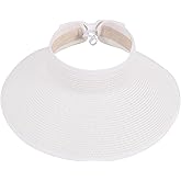 Sun Hats for Women Fashionable Womens Wide Brim Hat Roll-up Straw Sun Visor Hat