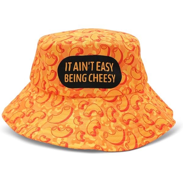 WELBB Cheese Funny Bucket Hats Sun Cap Summer Packable  display picture 3