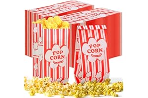 Popcorn Bags,200 Pcs Popcorn Bags Small Popcorn Box Candy Bags Paper Bags Party Bag Popcorn Machines Accessories for Family B