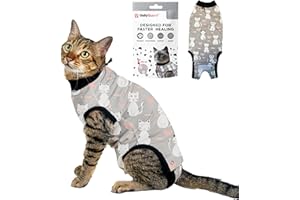 BellyGuard Cat Recovery Suit for Female and Male, Cat Surgery Suit Alternative, Onesie for After Spay Care, Post-Surgery Protective Body Cover for Feline and Kitten Healing