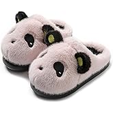 WYIKE Panda Plush Animal Slippers - Warm & Soft Women's Home Slippers for Indoor/Outdoor