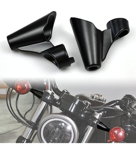 thumbnail image 2 of Rudyness Gloss Black Smoked Turn Signals – For Harley Sportster XL 2004-2013, Bullet Style 2 of 5