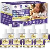 RUAKPL Cat Calming Diffuser Refills, 8 Pack Pheromones for Cats Refill Long-Lasting 240-Day Supply Pheromone to Calm Cat Soothing Anxiety Stress 48 ml/Bottle Compatible with Most Diffusers Plug in