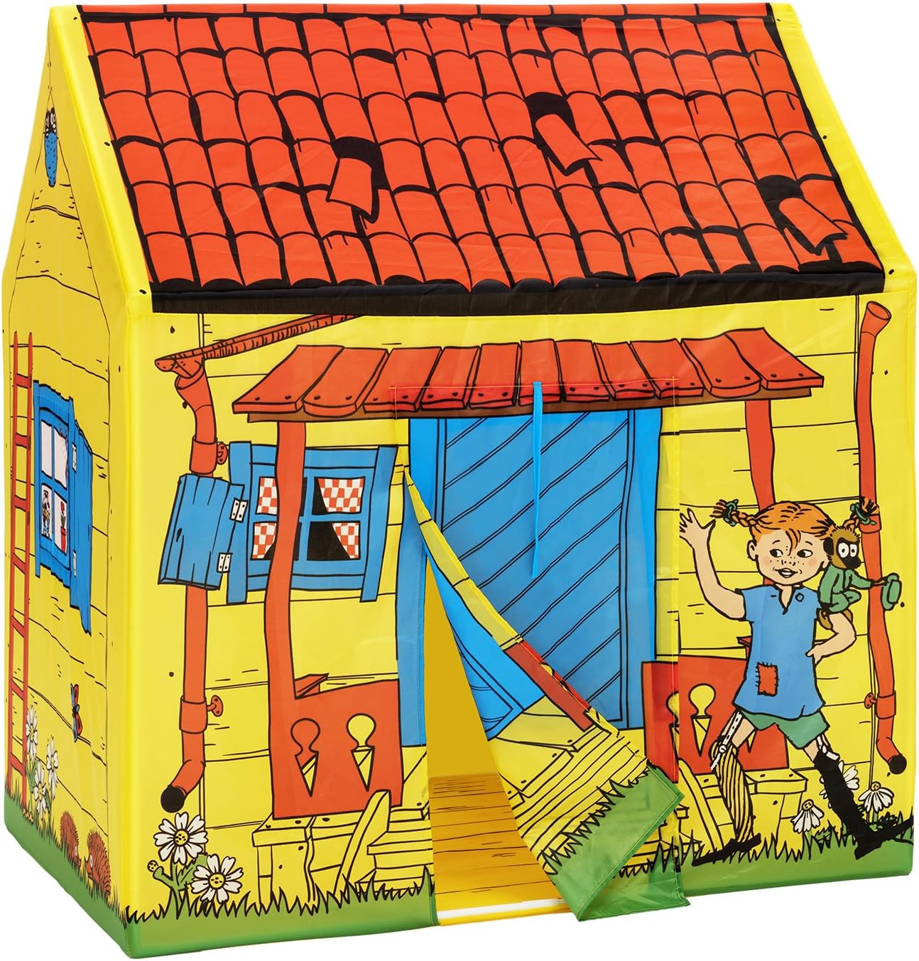 Pippi Longstocking Play Tents – Classic Playhouse for Kids – Kids Tent for Girls and Boys - Plastic and Fabric – Age 3+, Size 970X750X1080 mm