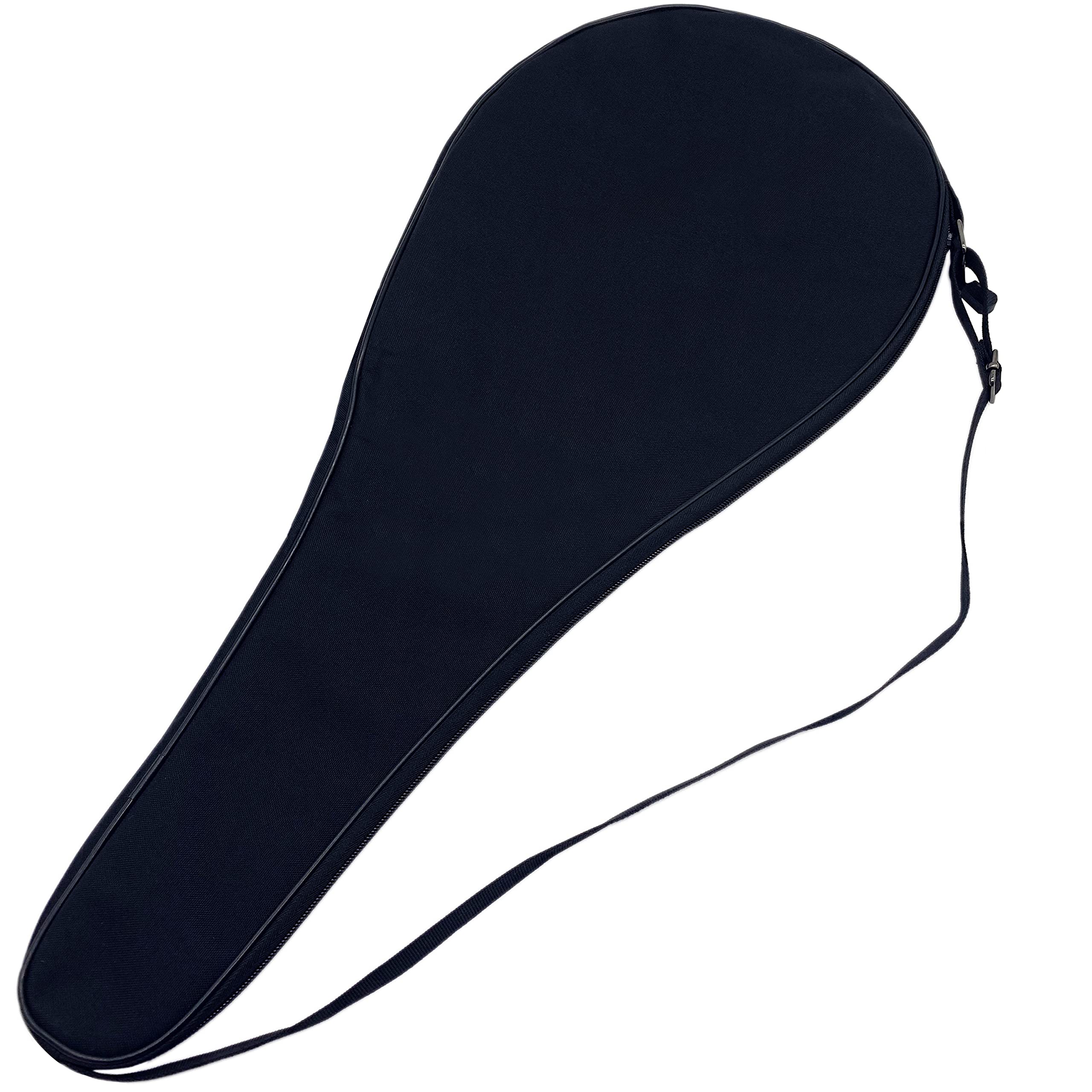 Jaegvida Tennis Racket Tennis Bag Lightweight Padded Racket Bag Adjustable Strap (Black, Large)