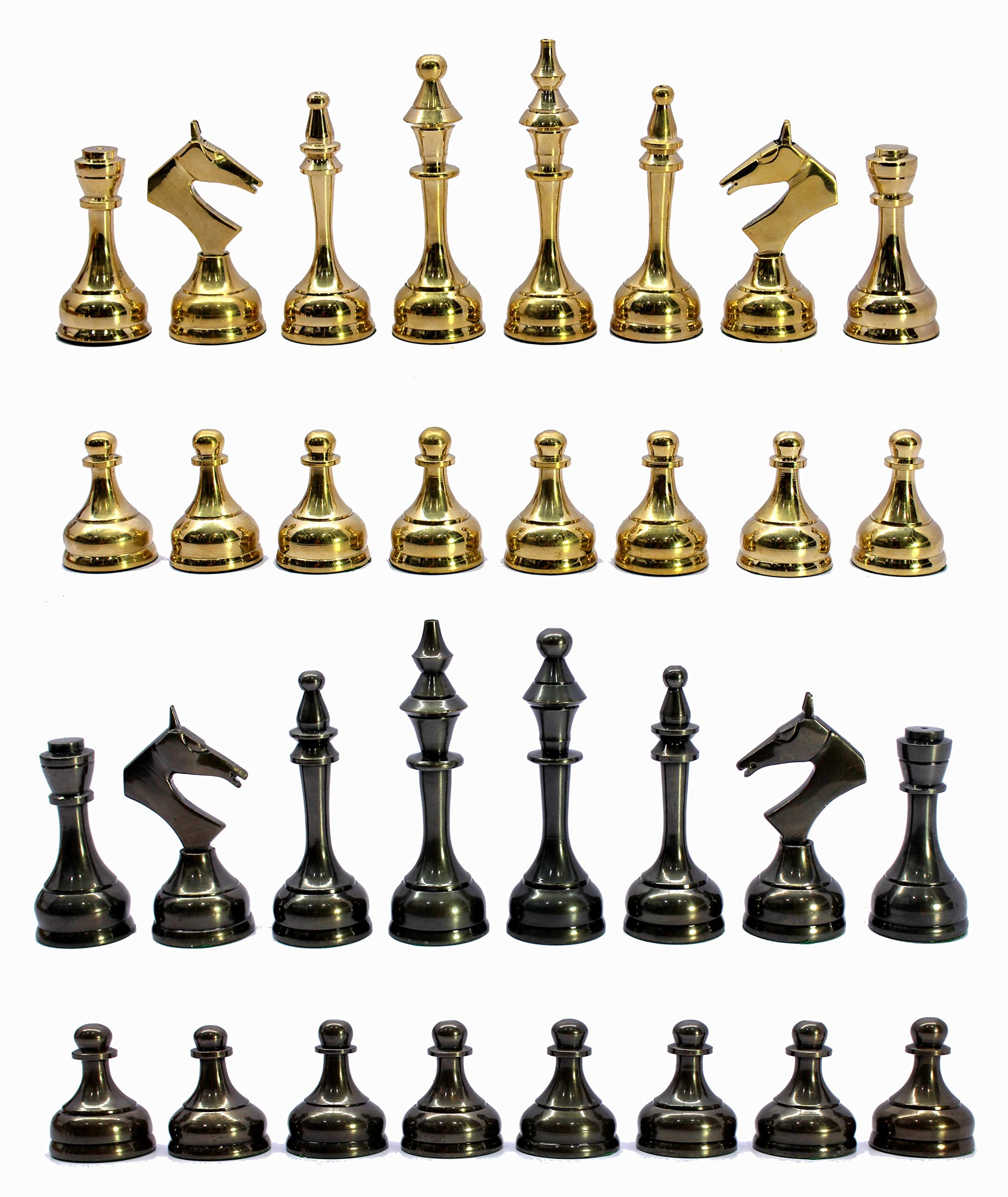 StonKraft Brass Chess Pieces Chessmen Chess Coins Pawns (3.75" Unique)