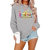 LUKYCILD Magical Shirt for Women Magic Kingdom Sweatshirts Princess Shirts Family Vacation Pullover Casual Long Sleeve Top