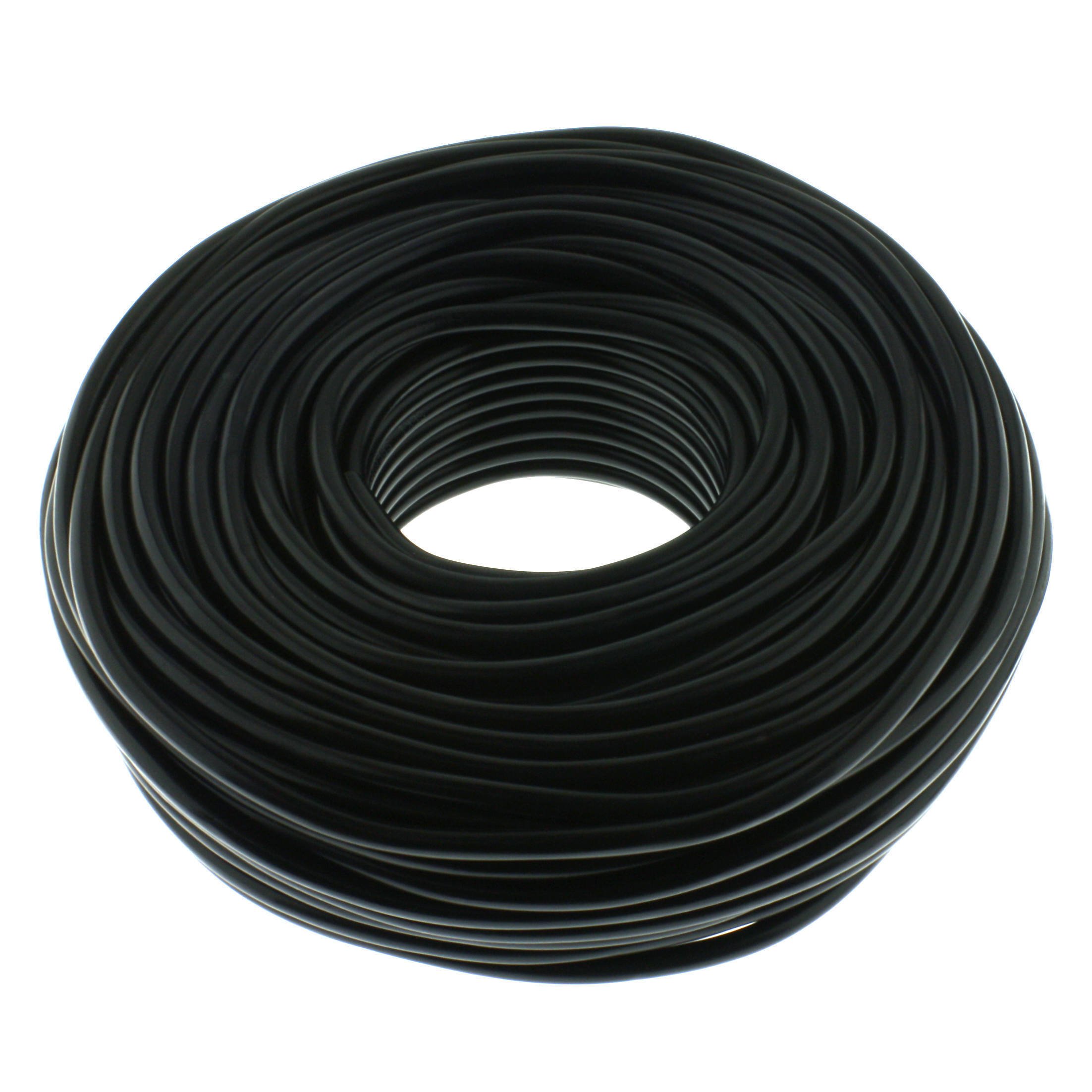Speaker Cable Round 2 x 1.5 mm² – Black – 50 m – CCA – PA Installation Cable – Audio Cable – Speaker Cable