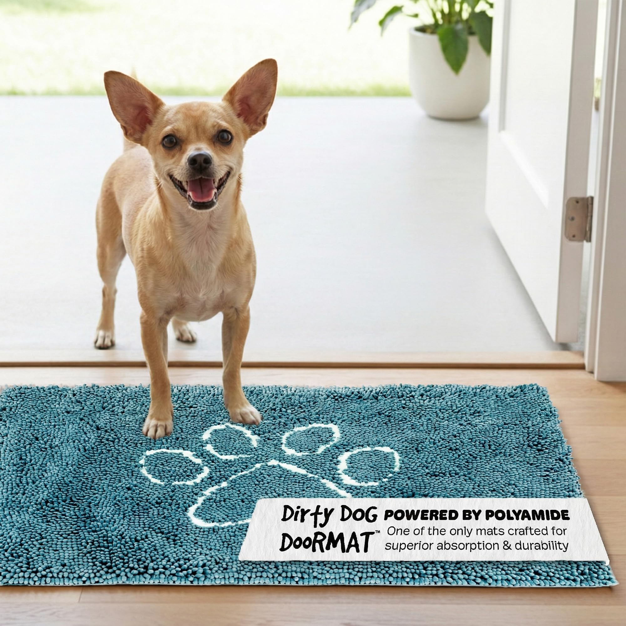 Dog Gone Smart Dirty Dog Doormat, Small, Pacific Blue โ image 1