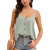 Haianguoji Women's Loose Flowy Camisole Top Summer Spaghetti Strap Tank Shirt Blouse for Casual Vacation Outdoor XS - XXL