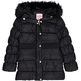 Juicy Couture Girls Coat, Faux Fur Hooded Winter Jacket, Warm Padded Parka Hoodie, Kids Heavyweight Winter Coat
