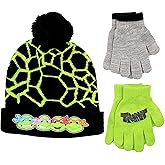 Nintendo Boys Winter Hat and Gloves Set Ages 4-14 Years Super Mario Kids winter Hat and 2 Gloves Set for Girls and Boys
