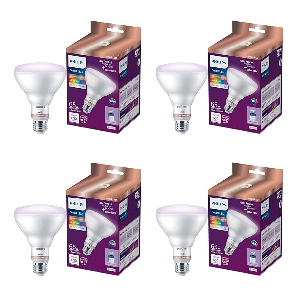 PHILIPS SMART 65W BR30 COLOR LED SMART BULB...