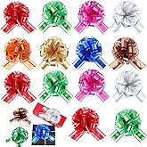 32 Pcs 6 Inch Large Pull Bows Bulk for Gift Wrapping, 6 Multicolor Matte Organza Ribbon Bows Bulk, Easy Pull Gift Bows for Presents, Baskets, Birthday, Valentine Day, Easter, Christmas Holiday Decor