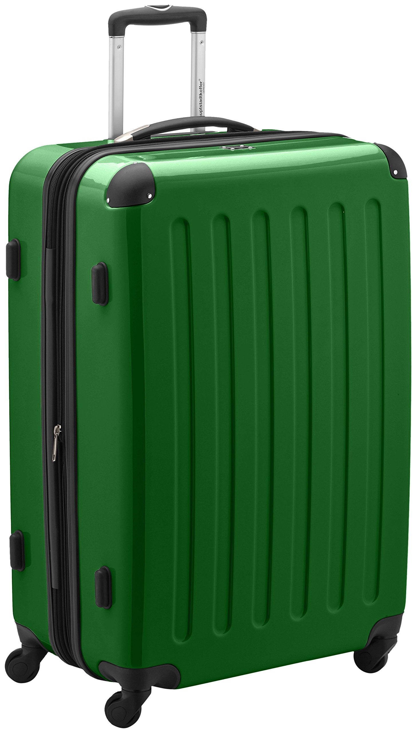 Hauptstadtkoffer Alex Expandable Hard Shell Suitcase 75 cm (119 L) with TSA Lock, Durable Travel Trolley with 4 Double Wheels, Green