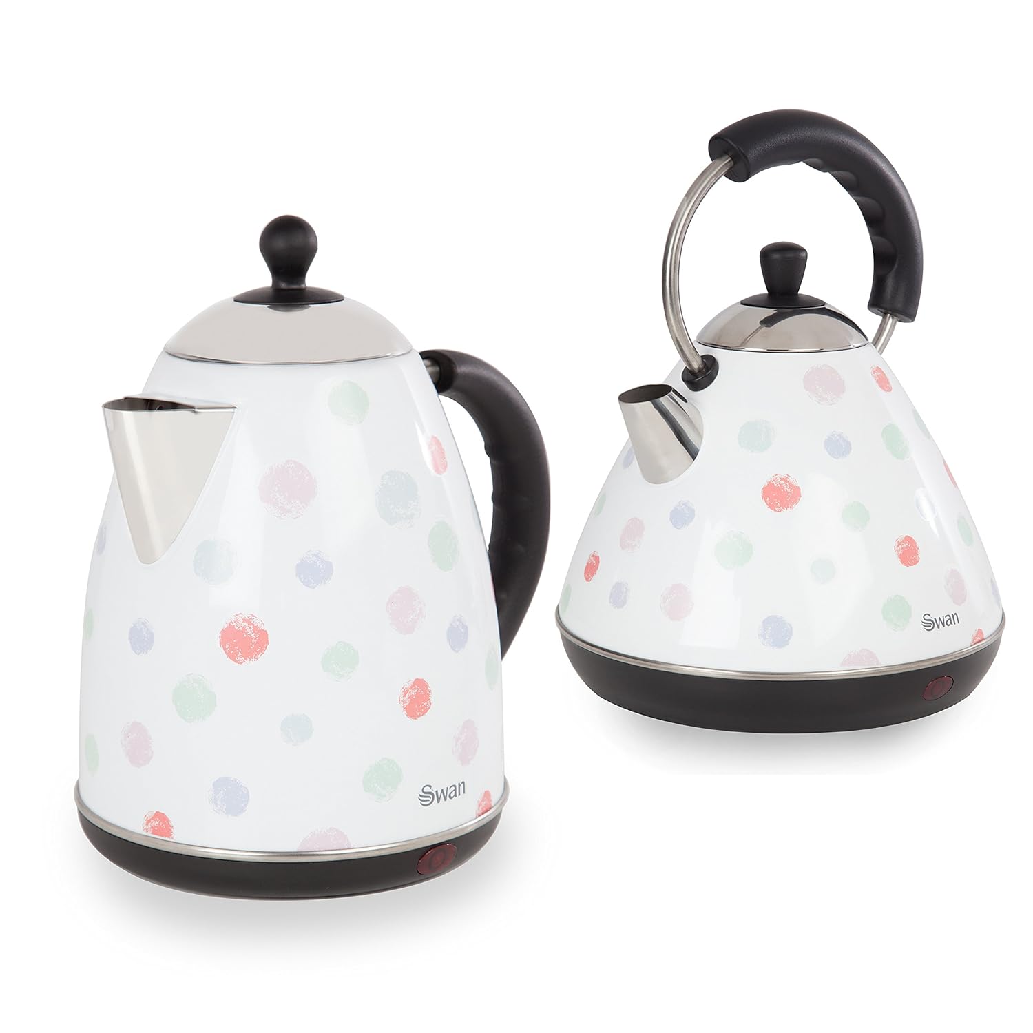 Swan Retro Polka Dot 1.7L Rapid Boil Jug Kettle 3kW In White SK261050POLN 5055322519087 eBay