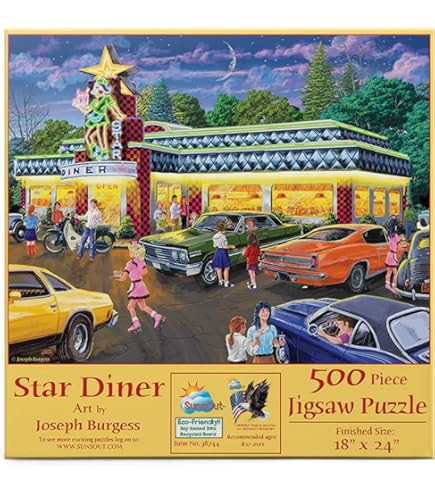 SUNSOUT Wheelers And Dealers 500-Piece Jigsaw Puzzle - 18x24 Inches By Artist Ken Zylla