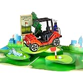 SENDAPOP Golf Pop Up Birthday Card for Men, 3D Fathers Day Pop Up Card for Dad, Husband, Grandpa, Pap, Him, Son, Golf Birthday Gift, Retirement for Boss, Coworker, Golfers