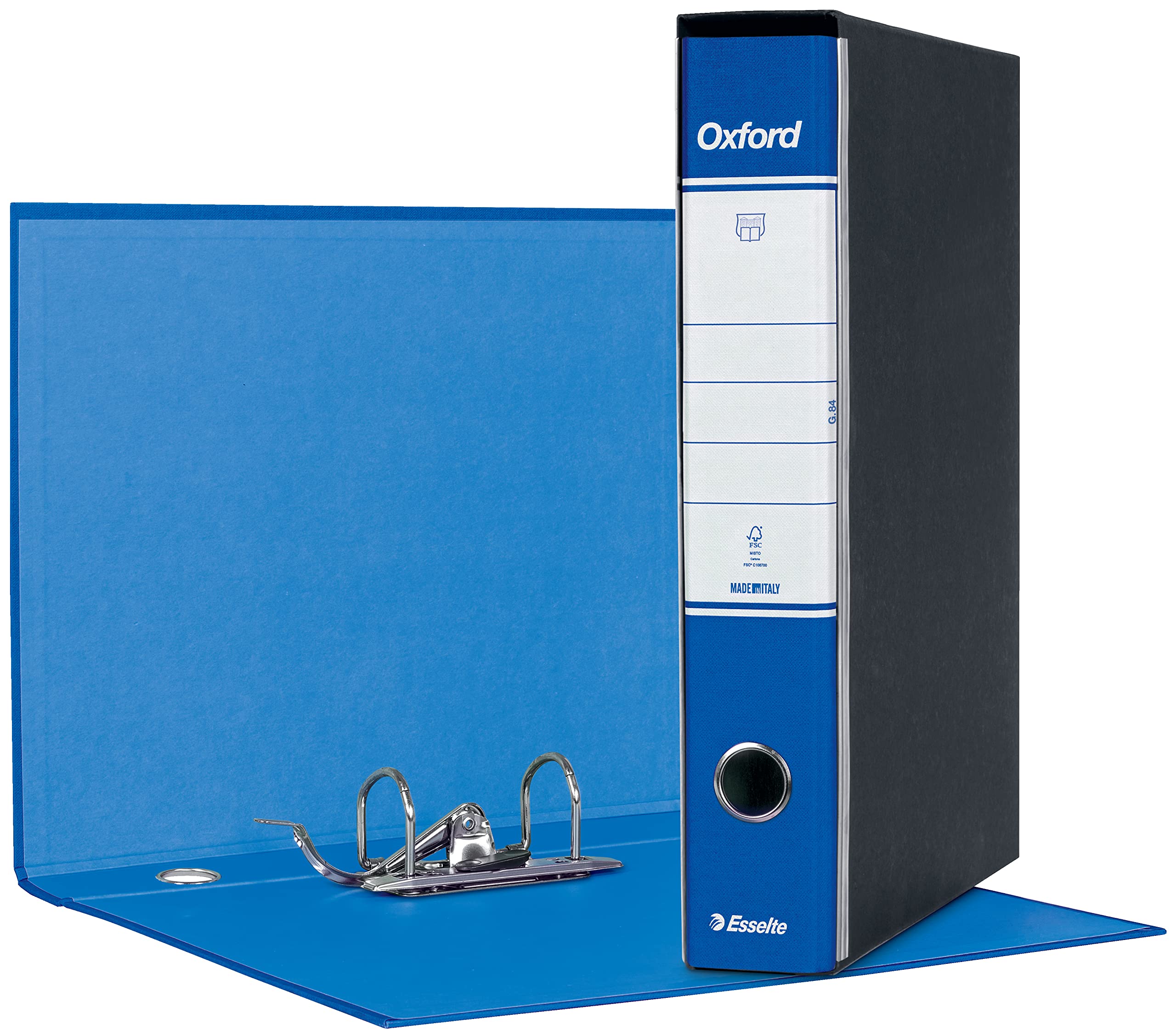 Esselte Oxford File with Mechanism No.1 in Protocol Format with 5 cm Spine - Blue, 8 Pieces