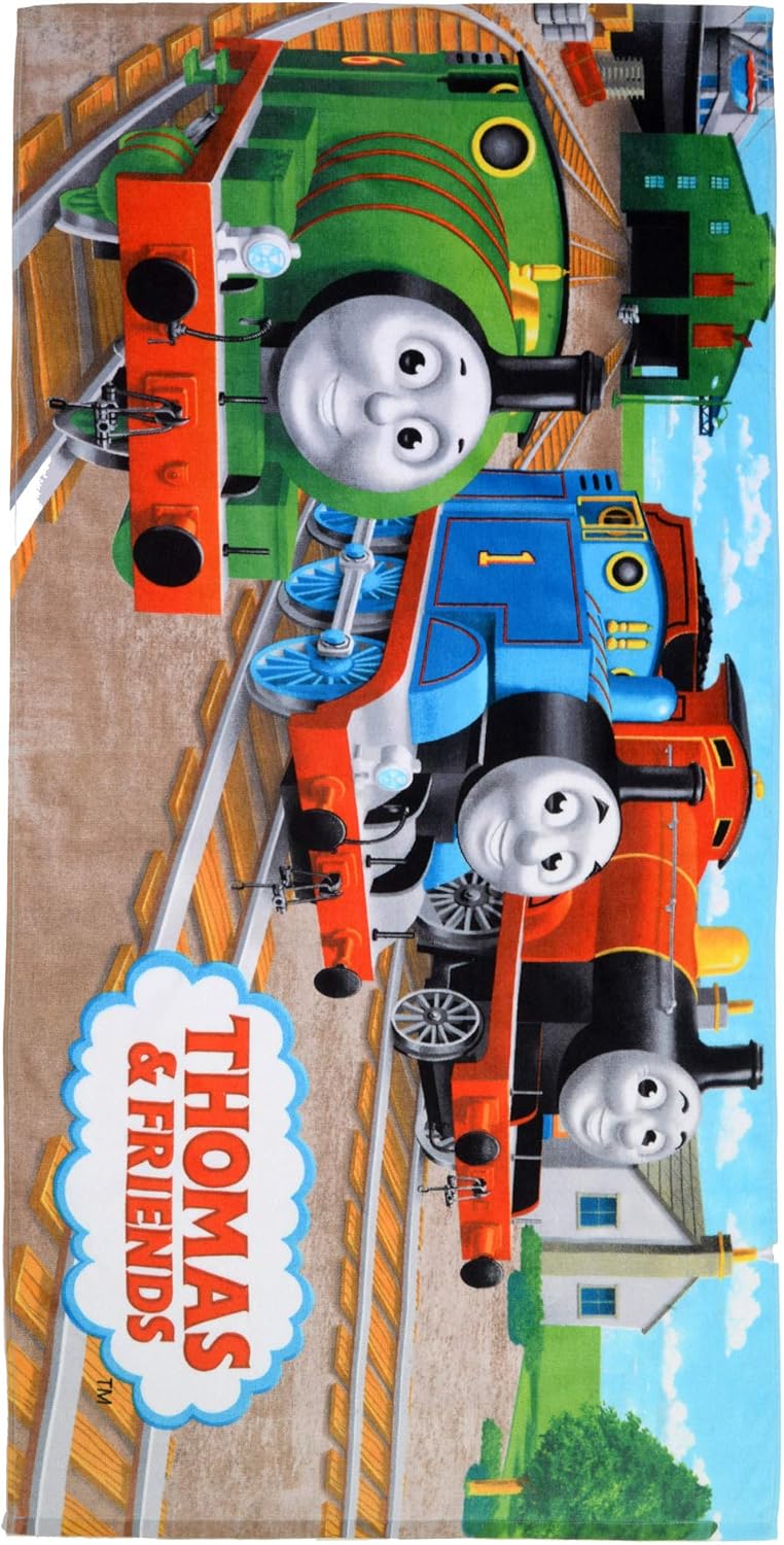 Franco Kids Cotton Beach Towel, 28&rdquo; x 58&rdquo;, Thomas and Friends