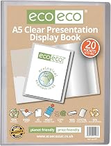 eco-eco A5 50% Recycled 20 Pocket Clear Presentation Display Book