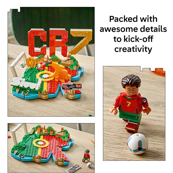 LEGO EDITIONS CRISTIANO RONALDO – SOCCER HIGHLIGHTS – BUILDING SET FOR BOYS & GIRLS, AGES 10+ – COLLECTIBLE SOCCER GIFT WITH PLAQUE – KIDS BEDROOM OR SHELF DECOR – 43012