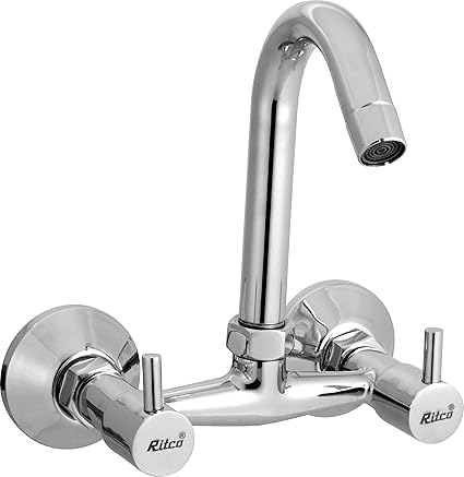 Ritco Flora Sink Mixer for Wash Basin and Kitchen Sink (Chrome)