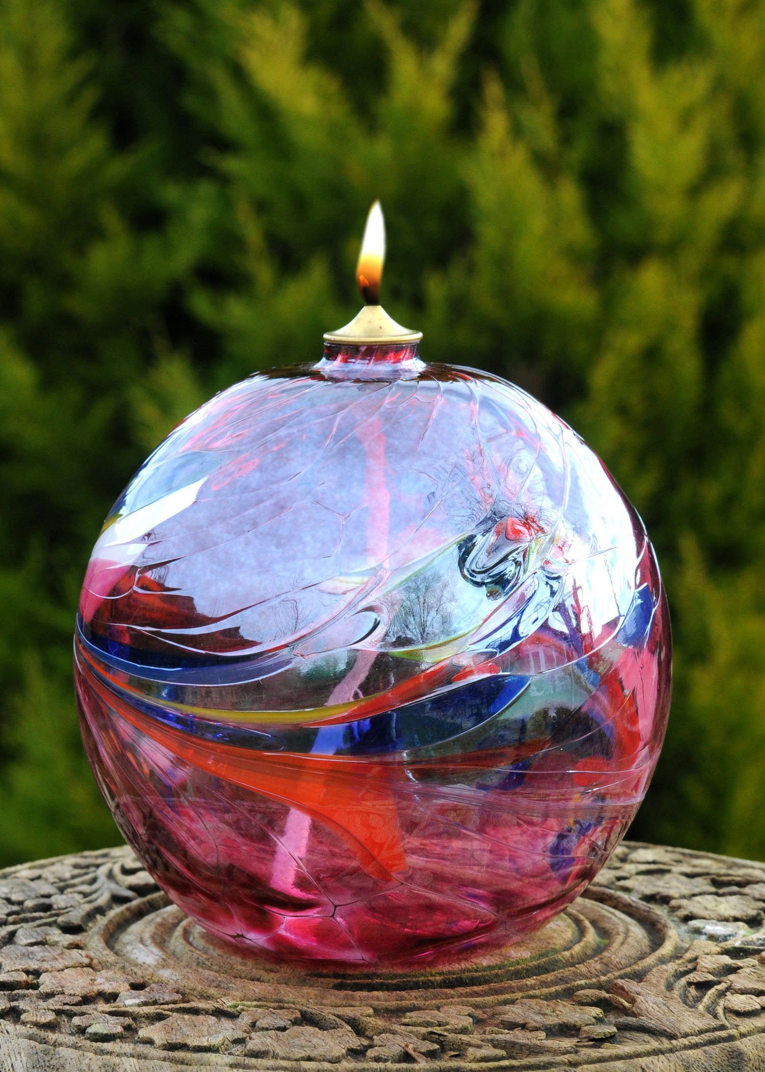 D&J Glassware Friendship Oil Lamp (Amethyst)