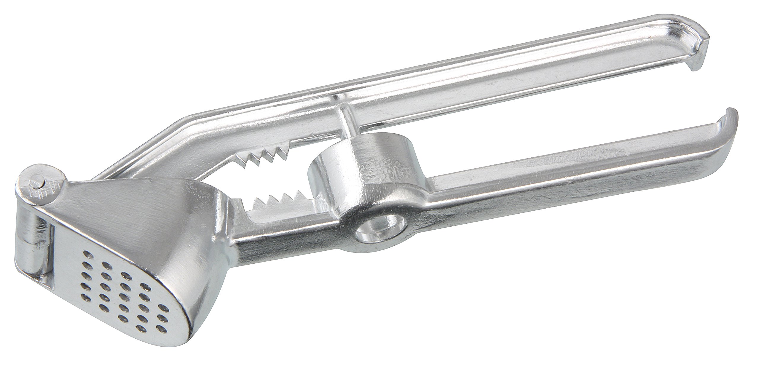 FACKELMANN Entsteiner Garlic Press with Cherry/Olive Pitter and Nutcracker Aluminium 15.5 cm 3-in-1 Silver Approx. 15.5 cm