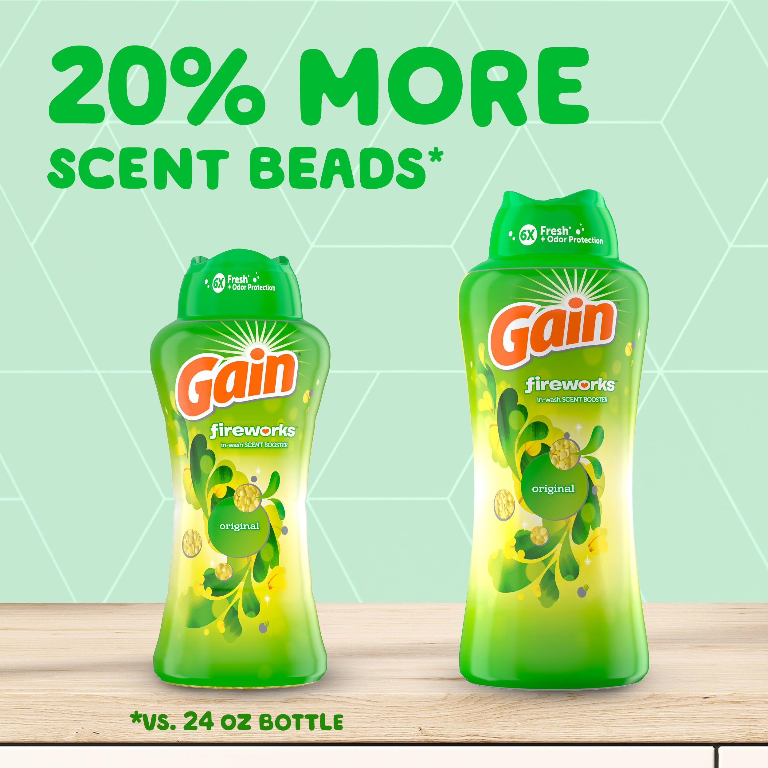 Gain Fireworks In-Wash Scent Booster Beads, Original Scent, 30.1 oz